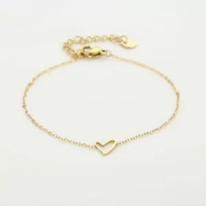 Armbandje goud hartje