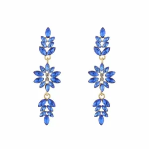 Oorbellen bling blue