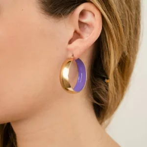 Goudkleurige creolen Purple