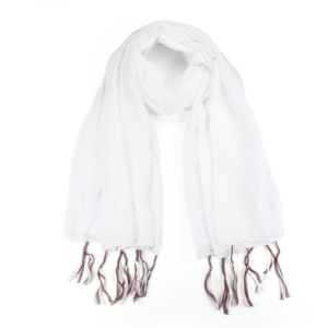 Boho Sjaaltje Wit met franjes
