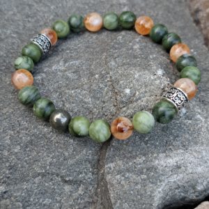 Armband Citrien, Jade & Pyriet